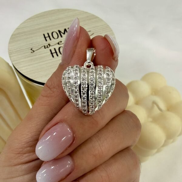 a a dije 0 corazon multicubics blanco  a.b