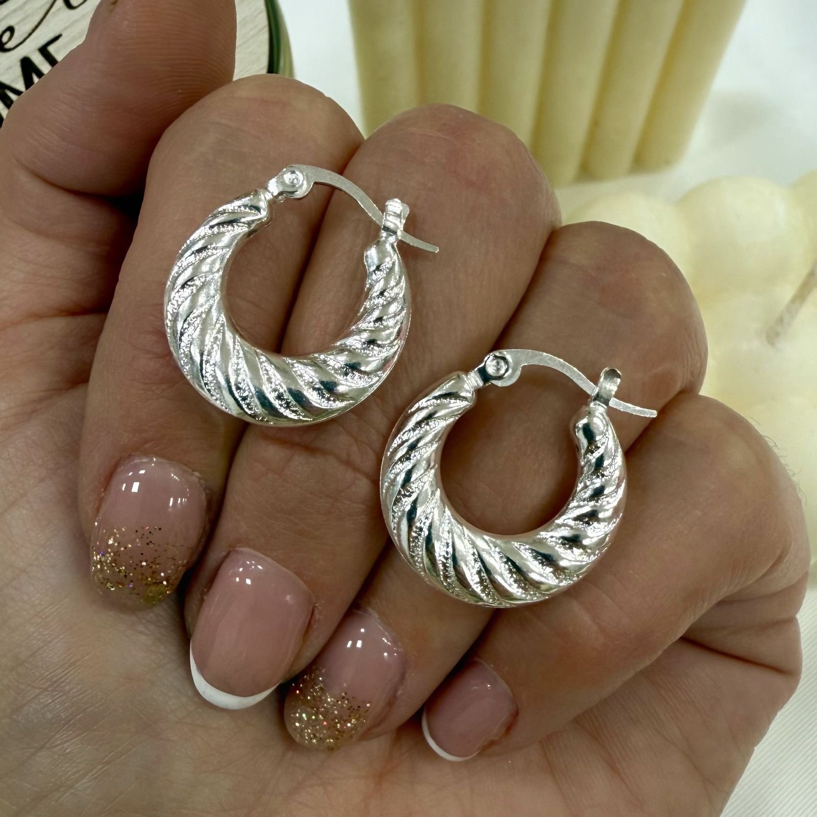 a argollas canastas infladas labradas – Ovain Joyas