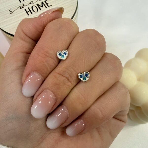 aros corazon cubic azul a.b outlet