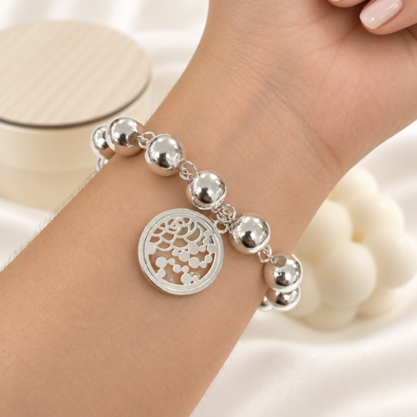 pulsera con bolas y nacar design