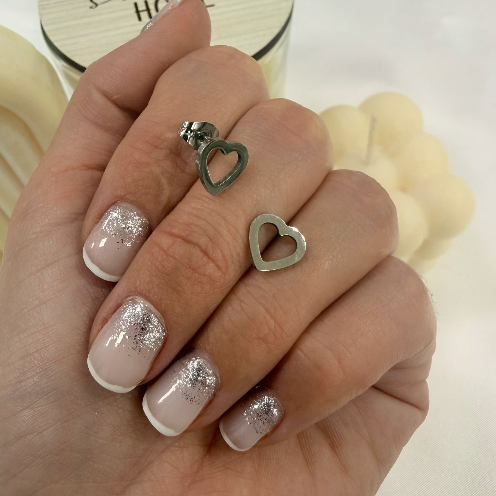 argollas b forma corazon