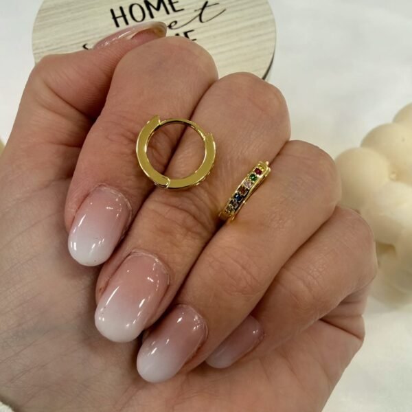aros a argollas Acero dorado mod 38
