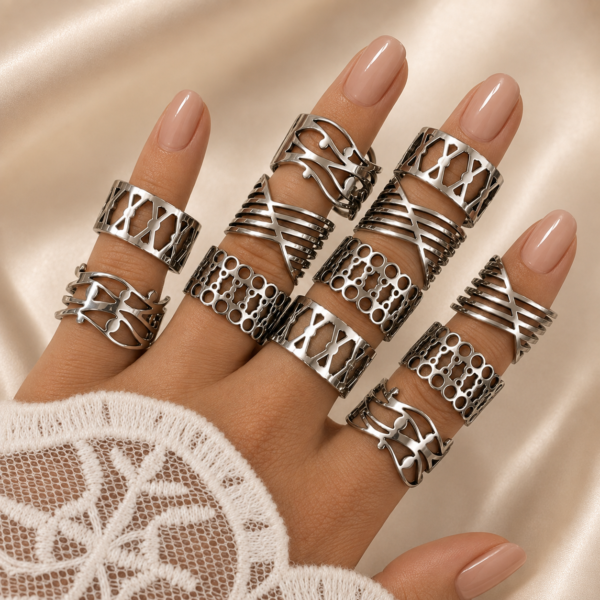 a a kit x 12 anillos surtidos talles variados modelo 3 a.q