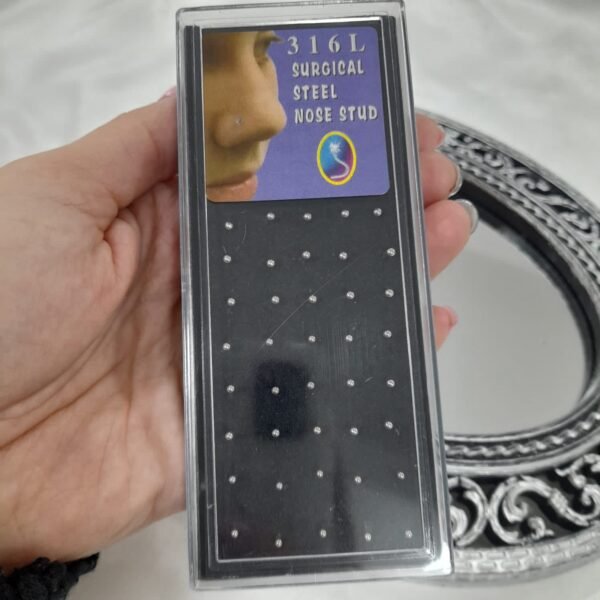 a piercing nariz blister x 40 aros bolitas clasicas