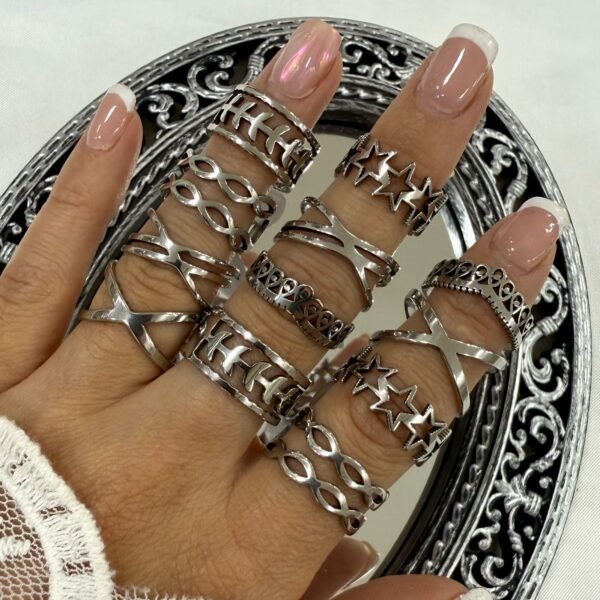 a a kit x 12 anillos surtidos talles variados modelo 4 a.q