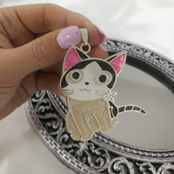 dije esmaltado gato grande