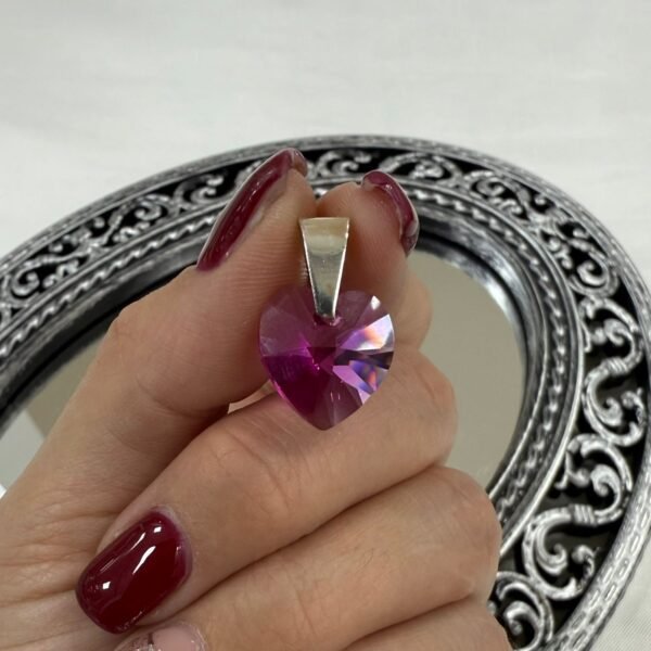 a  Dije a cristal sw corazon lila 14mm