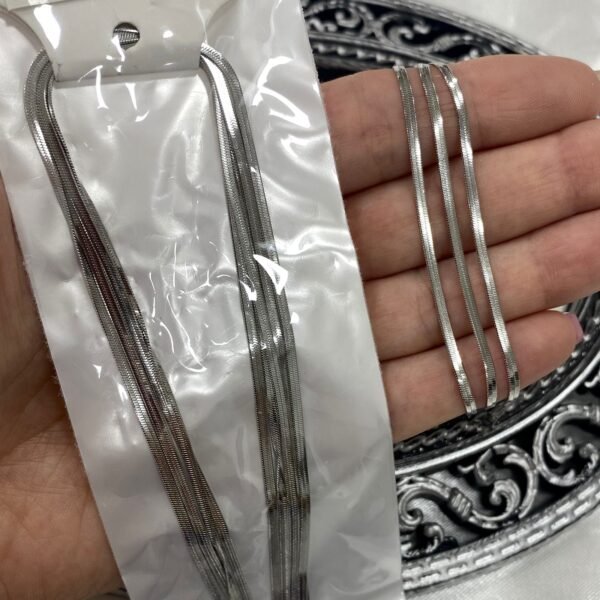 a kit x 5 cadenas cola rata plana Fina x 55cm