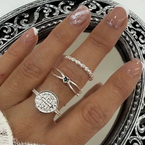 a a kit x 3 anillos plata mod Y
