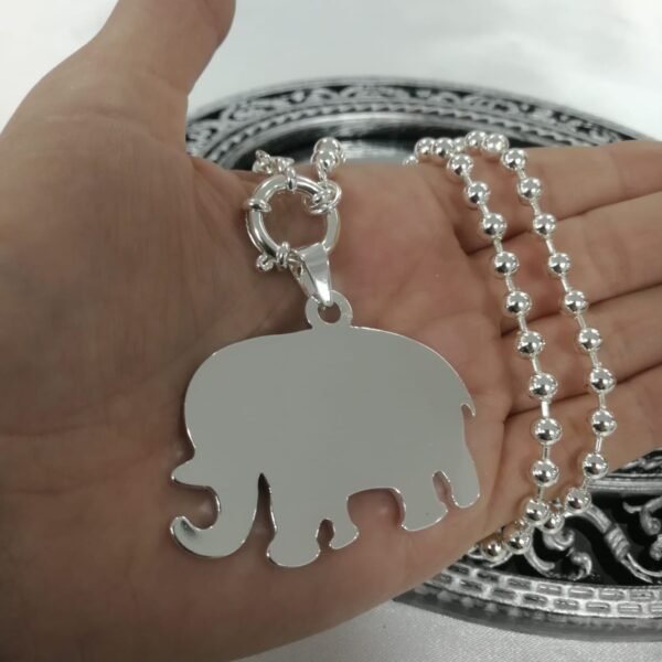 conjunto gargantilla bolitas con marinero y dije medalla elefante