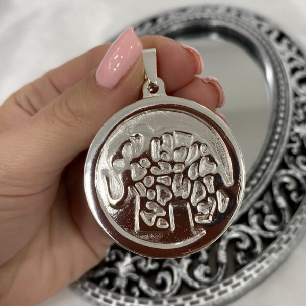 a Dije a medalla elefante redondo
