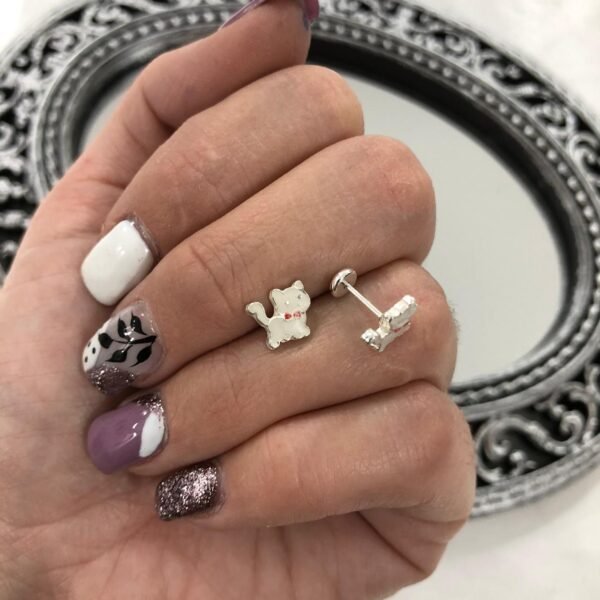 aros abridores gatito esmaltado - Image 2