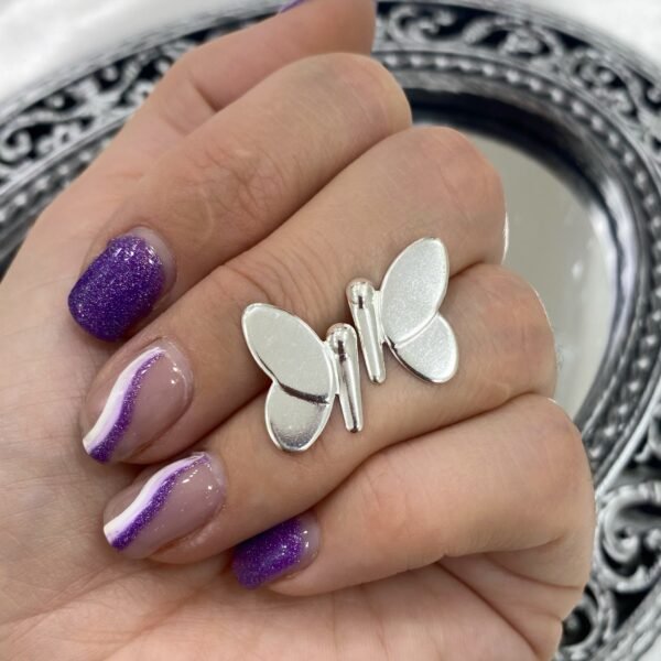 a aros forma diseño mariposa