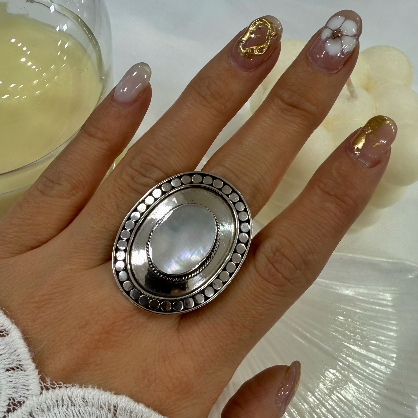 anillo piedra hindu 5