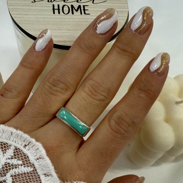 Anillo nacar 3 turquesa