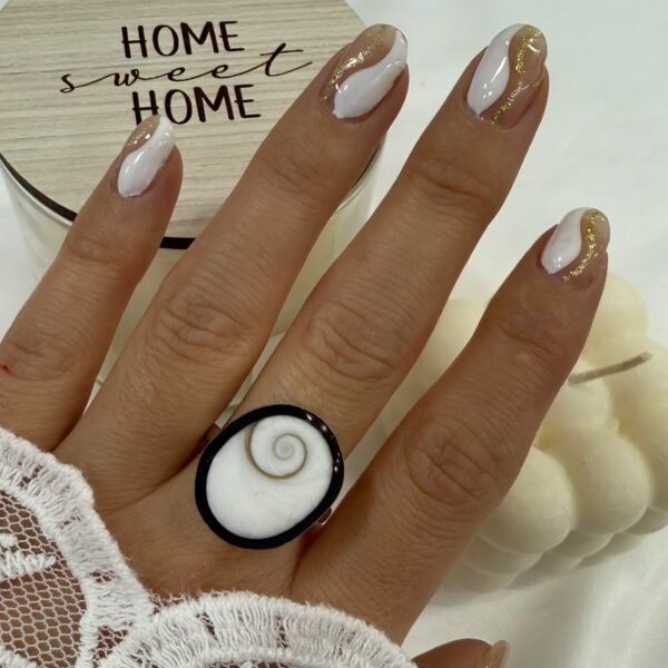 Anillo nacar 7 negro