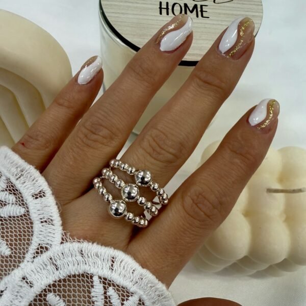 a Anillo bolitas diseño 6