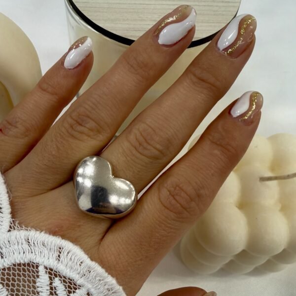 anillo macizo corazon