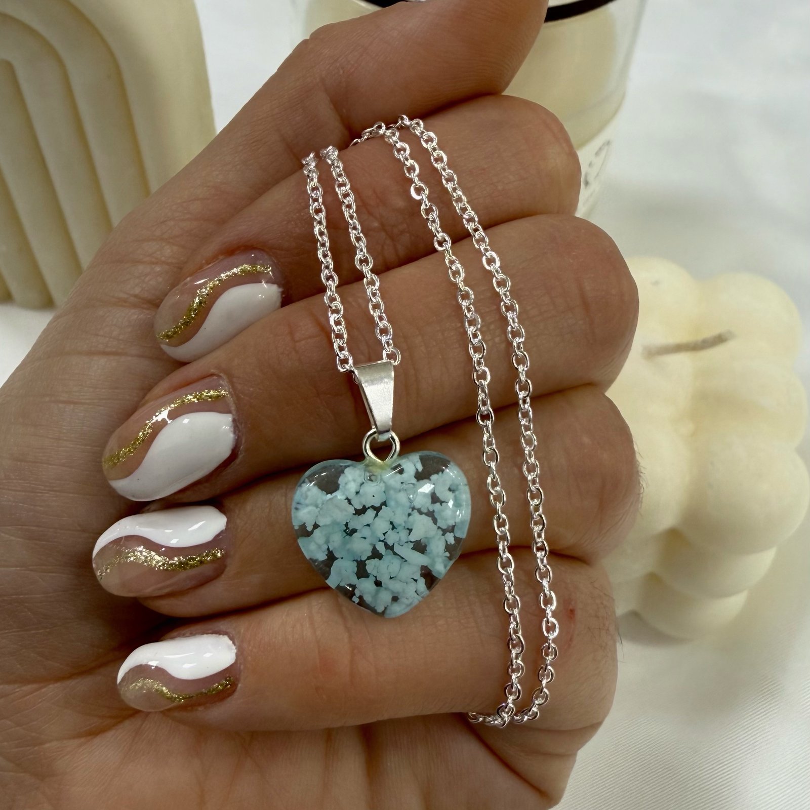 a conjunto abi 6 con cadena acero blanco de regalo