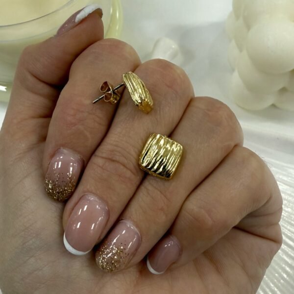 aros a pasantes dorado 8