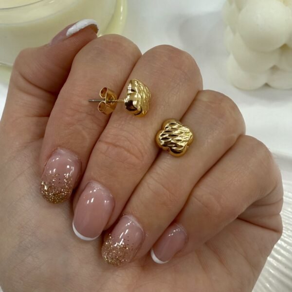 aros a pasantes dorado 13 med