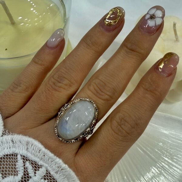 anillo piedra  hindu 8