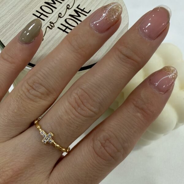 anillo a dorado Baño oro rose 10