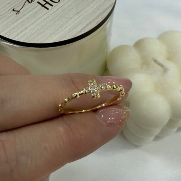 Alternative view of anillo a dorado Baño oro rose 10