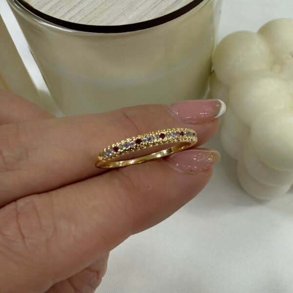 Alternative view of anillo a dorado Baño oro rose 22