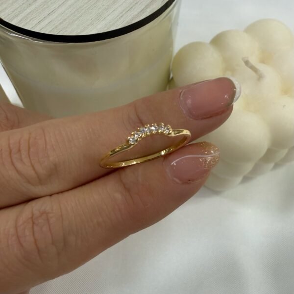 Alternative view of anillo a dorado Baño oro rose 7