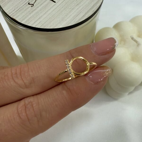 Alternative view of anillo a dorado Baño oro rose 2