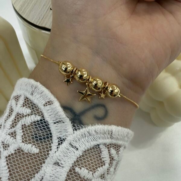 pulsera a dorada 7 Baño oro rose