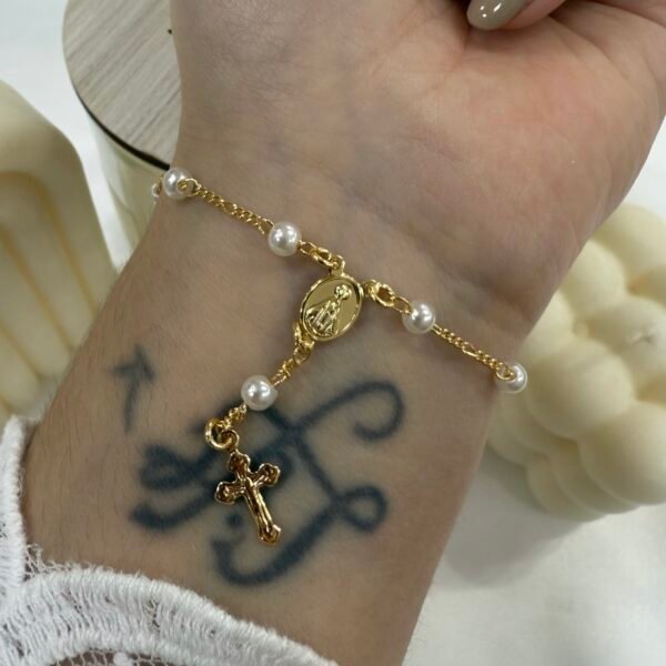 pulsera a dorada 3 Baño oro rose