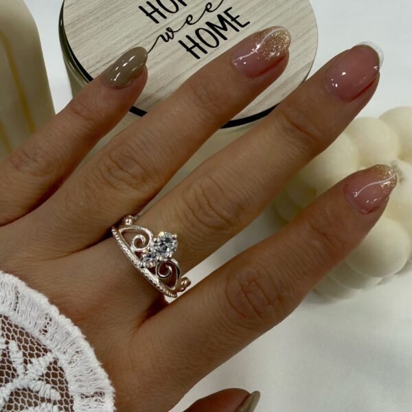 anillo corona cubic zirconia mod 4