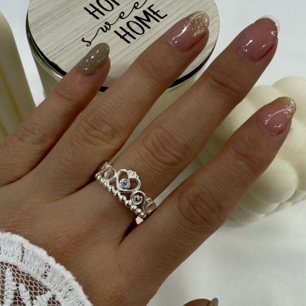 anillo corona cubic zirconia mod 3