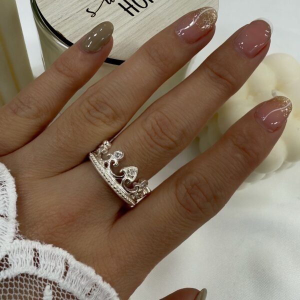 anillo corona cubic zirconia mod 1