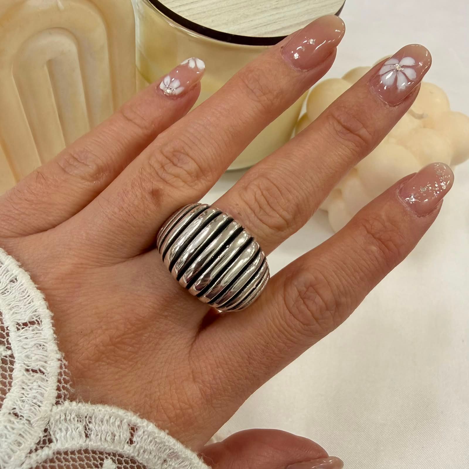 Anillo inflado rayado