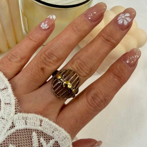 Anillo aleacion simil plata diseño