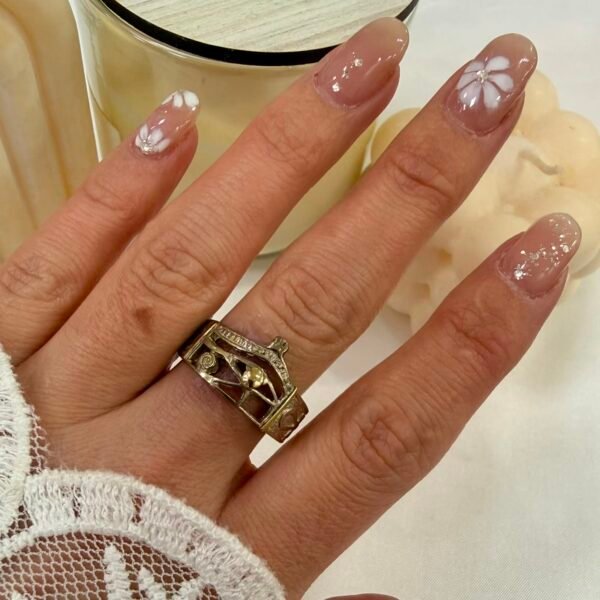 Anillo aleacion simil plata ojo horus