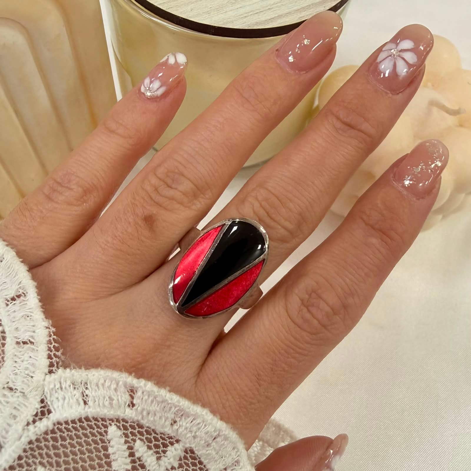Anillo nacar combinado