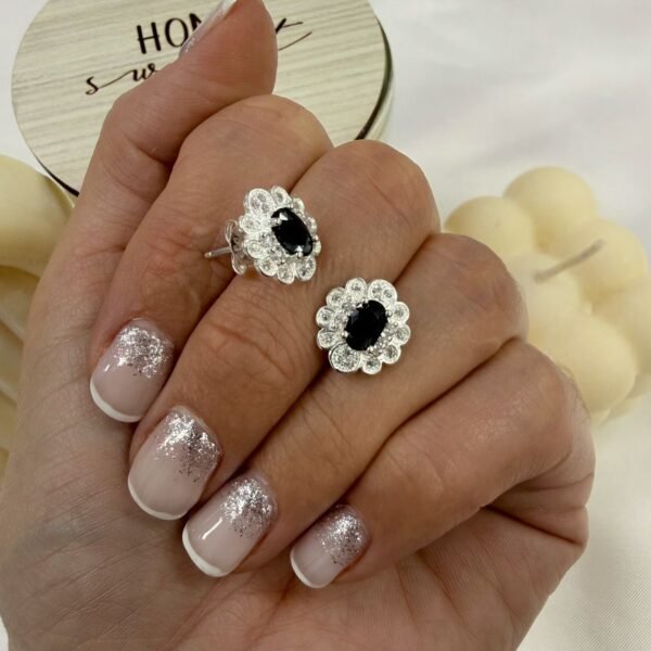 Aros pasantes cubic cuarzo negro mod 2