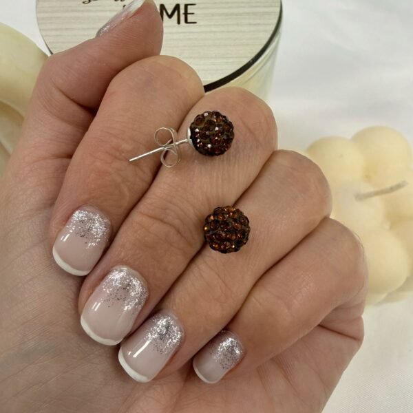 aros pasante bola de fuego cobre 8mm