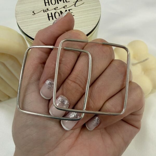 argollas clasicas cuadrado 4cm pasante