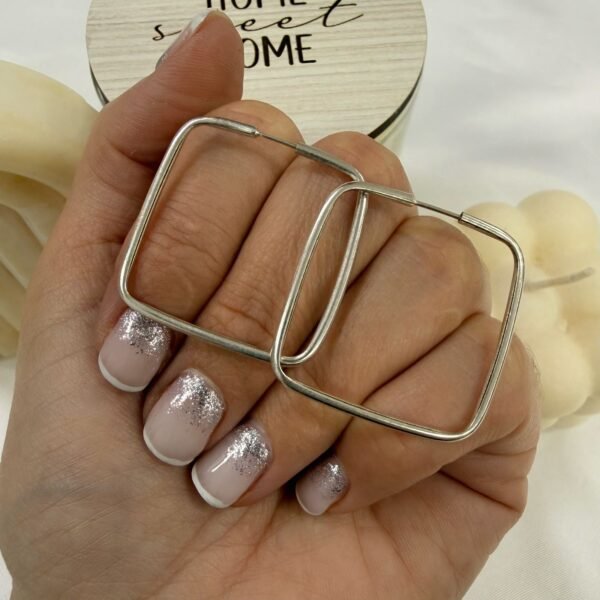 argollas clasicas cuadrado 3cm pasante