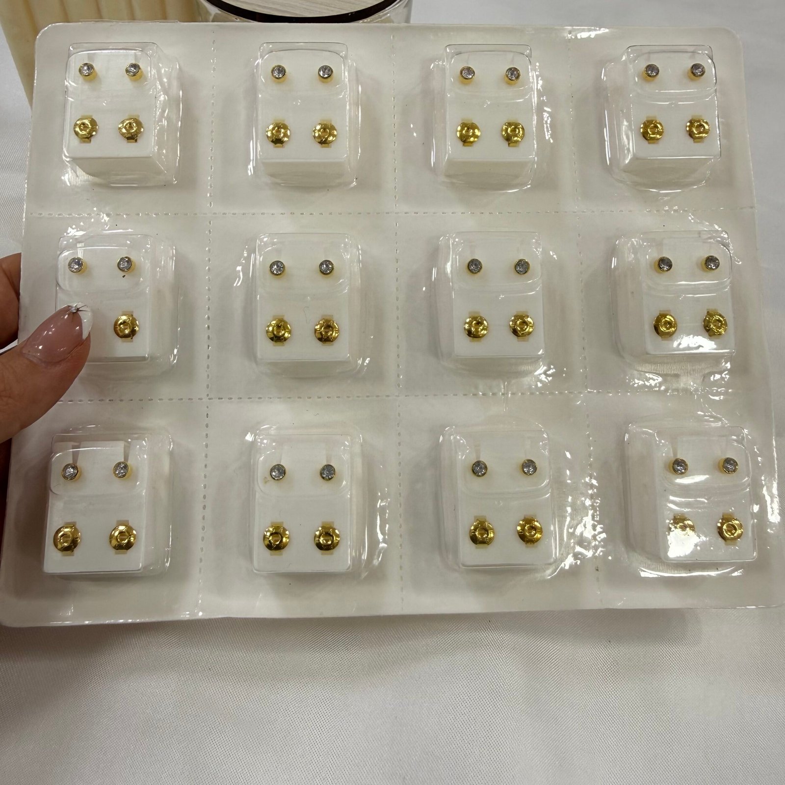 blister abridores dorados x12 pares cubic