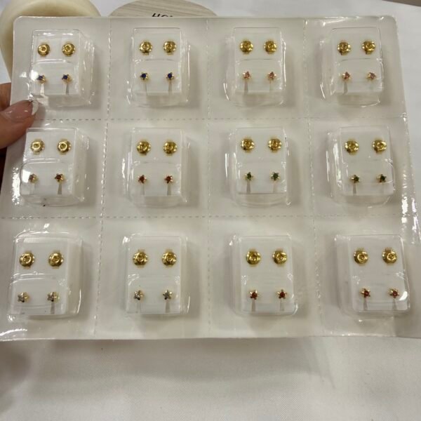 blister abridores dorados x12 pares estrella cubic