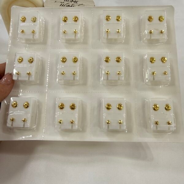 blister abridores dorados x12 pares estrella lisa