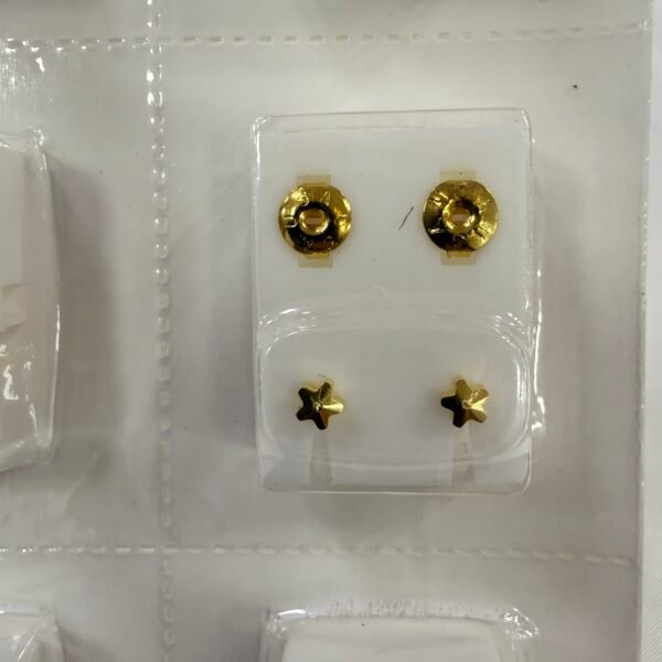 Alternative view of blister abridores dorados x12 pares estrella lisa