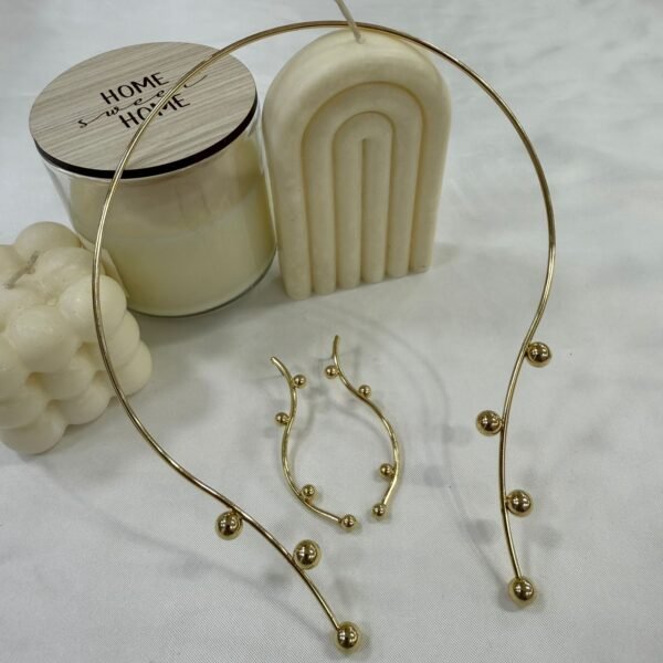 conjunto gargantilla, esclava y aros mod 2