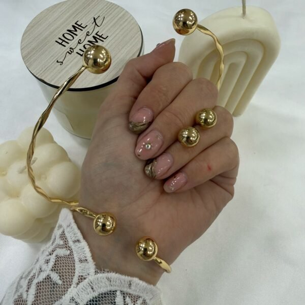 conjunto gargantilla, esclava y aros mod 1